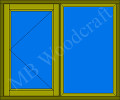 2B: two panes, left opening